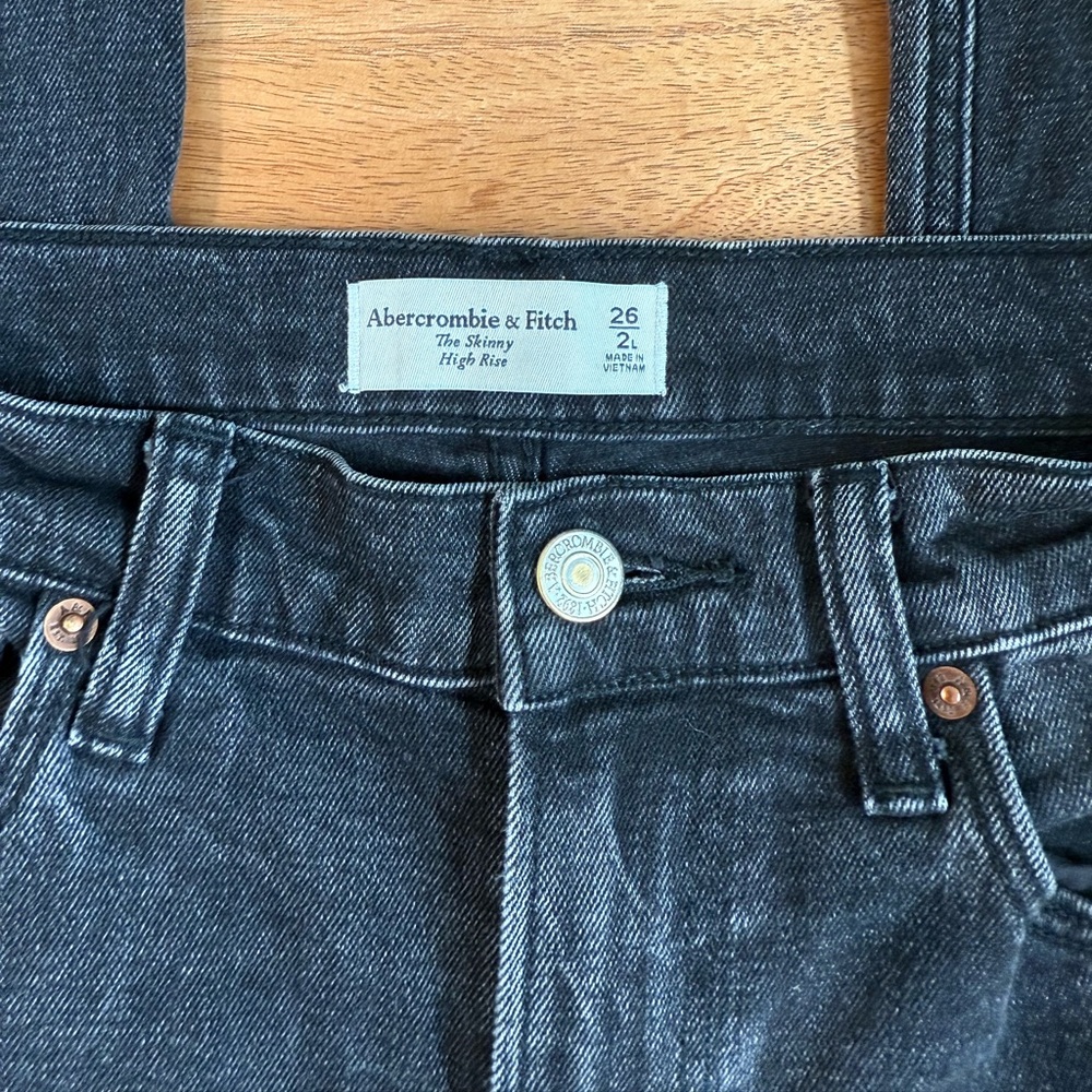 Abercrombie Skinny High Rise Black Jeans